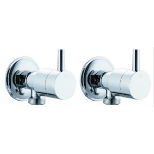 PJK Chrome 1 /4 Turn Lead Free Washing Machine Stops